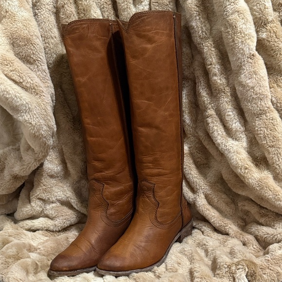 Frye Shoes - Frye Ray Seam Tall Leather Boots